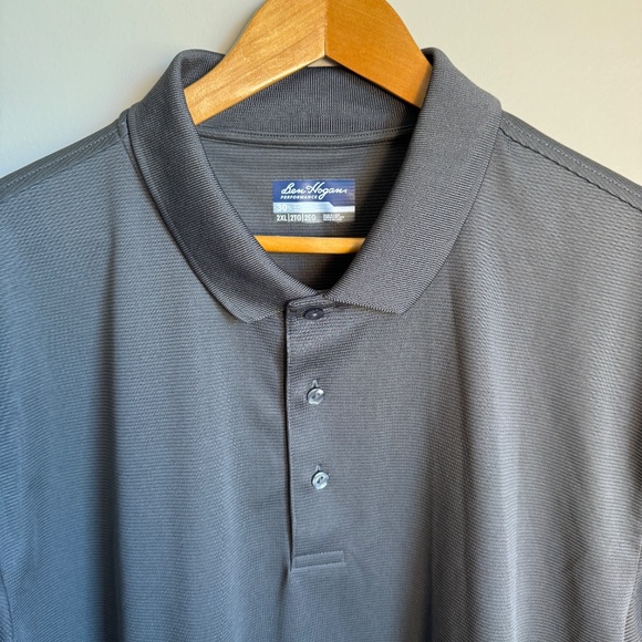 Ben Hogan Performance Mens Ribbed Golf Polo Shirt Gray Size 2XL Clubhouse Preppy - Picture 4 of 13